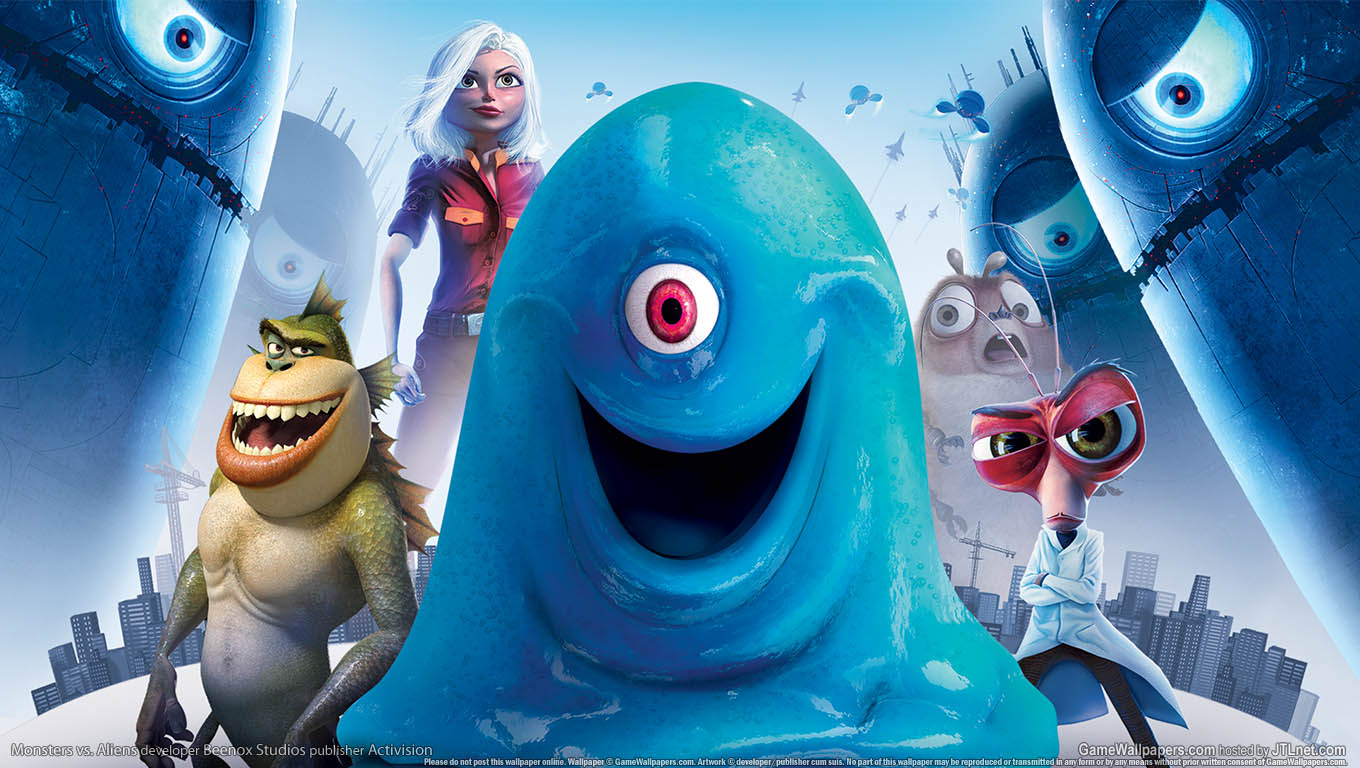 Monsters vs. Aliens Hintergrundbild 01 1360x768