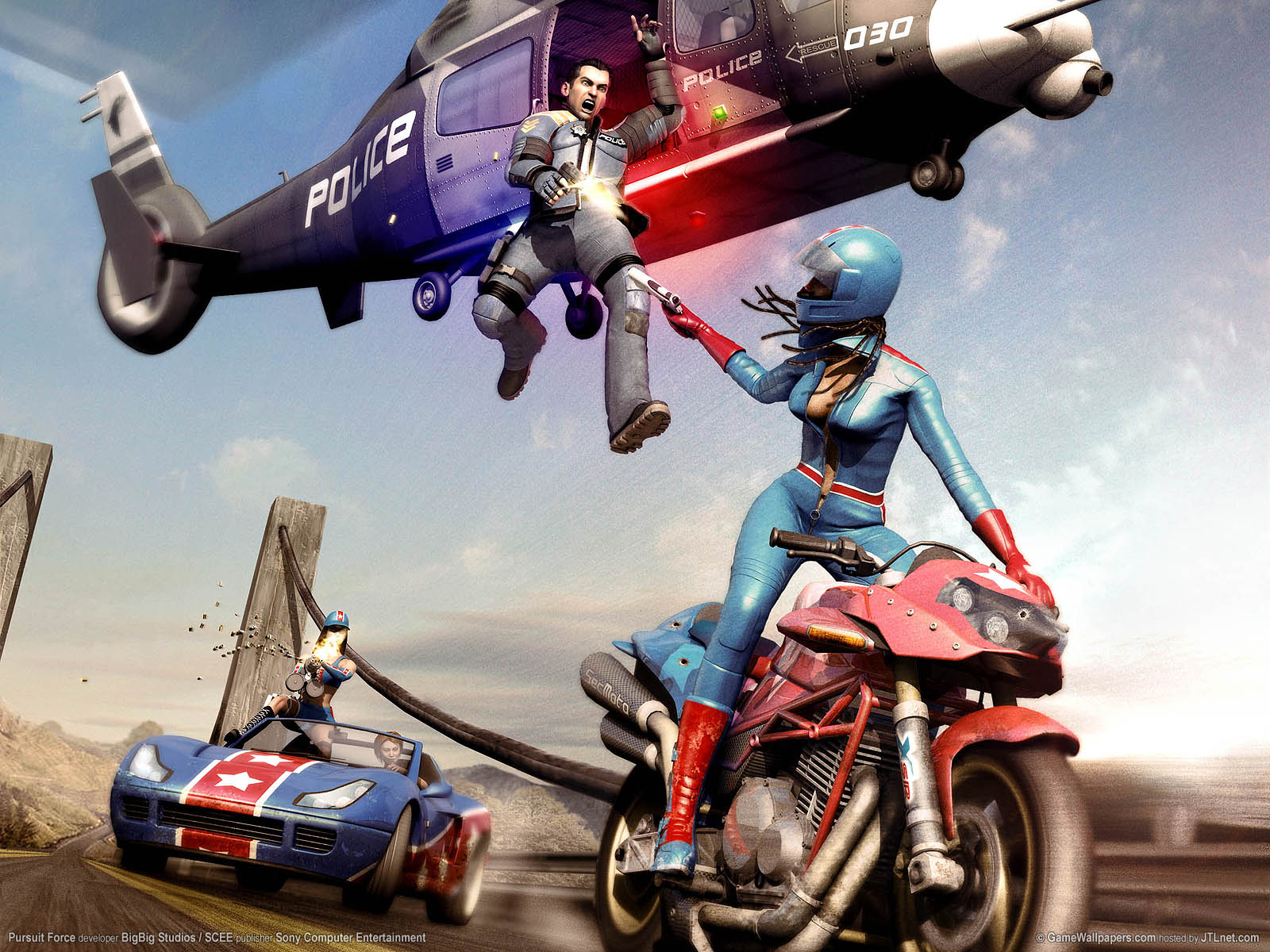 Pursuit Force wallpaper 04 1600x1200