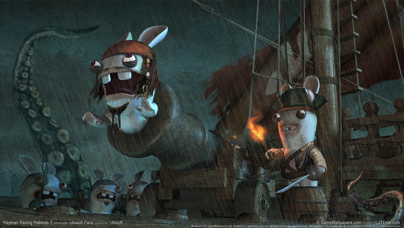 Rayman Raving Rabbids 2 achtergrond 03 1360x768