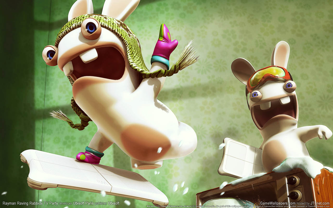 Rayman Raving Rabbids TV Party achtergrond 02 1280x800