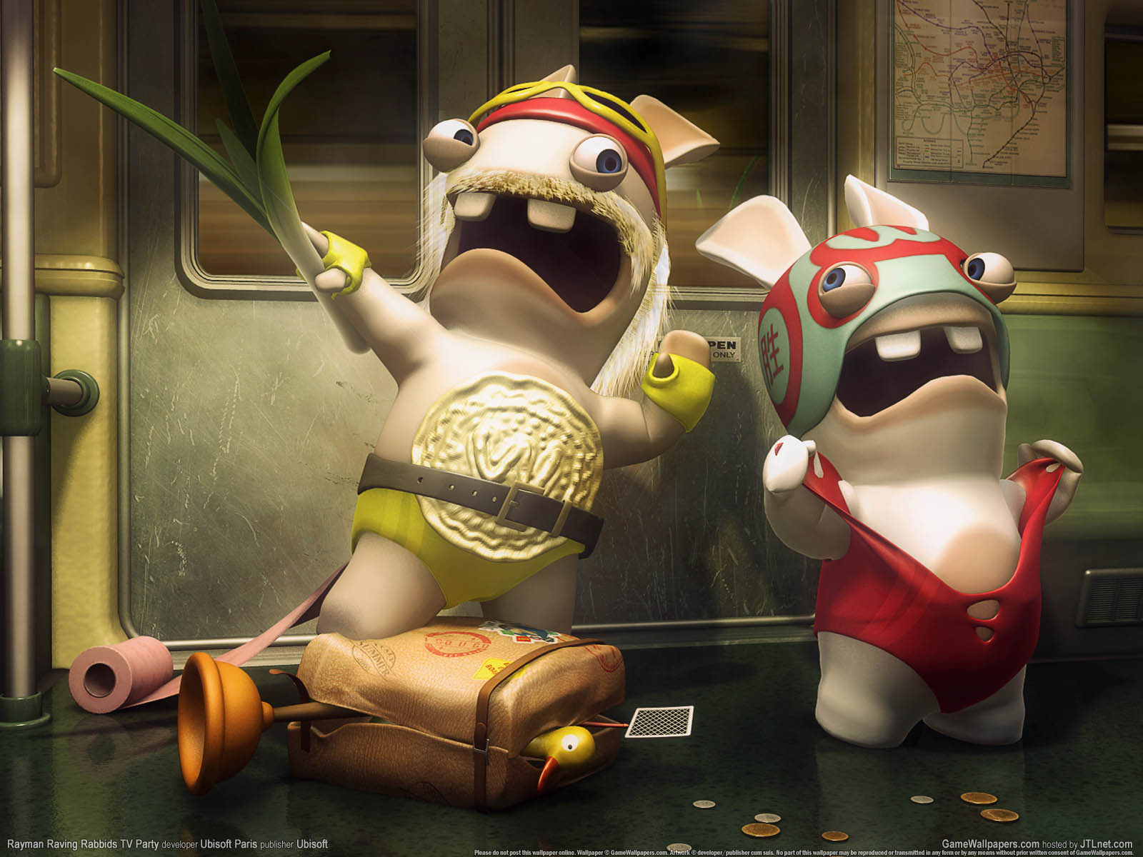 Rayman Raving Rabbids TV Party wallpaper 06 1600x1200