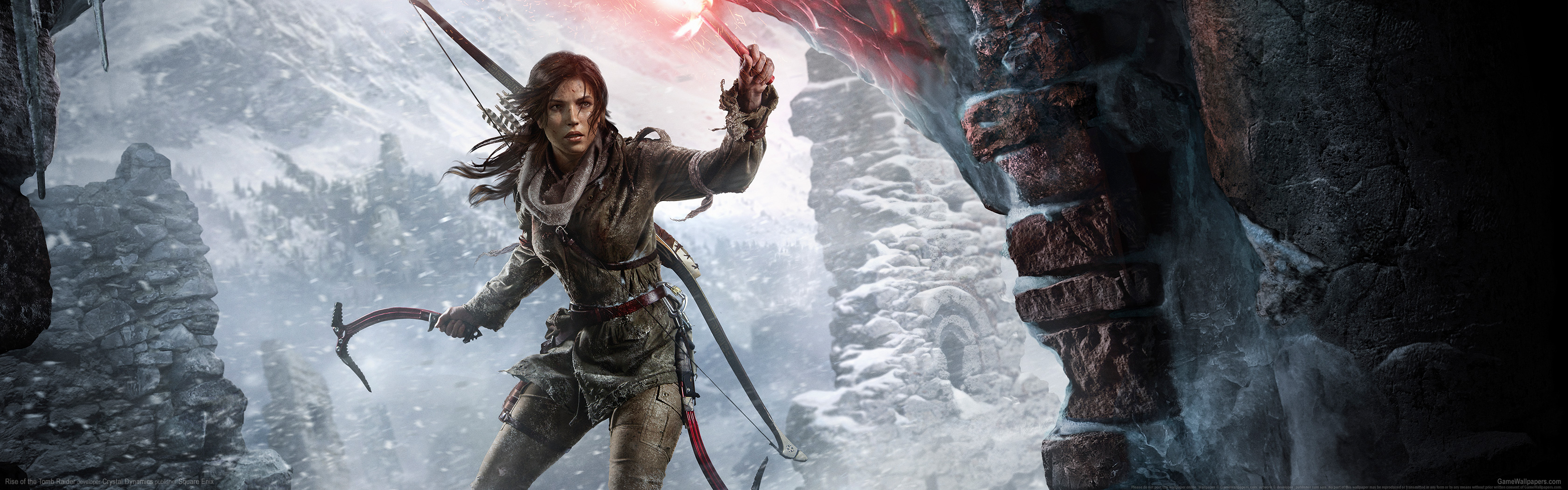 Rise of the Tomb Raider fondo de escritorio 11 3360x1050