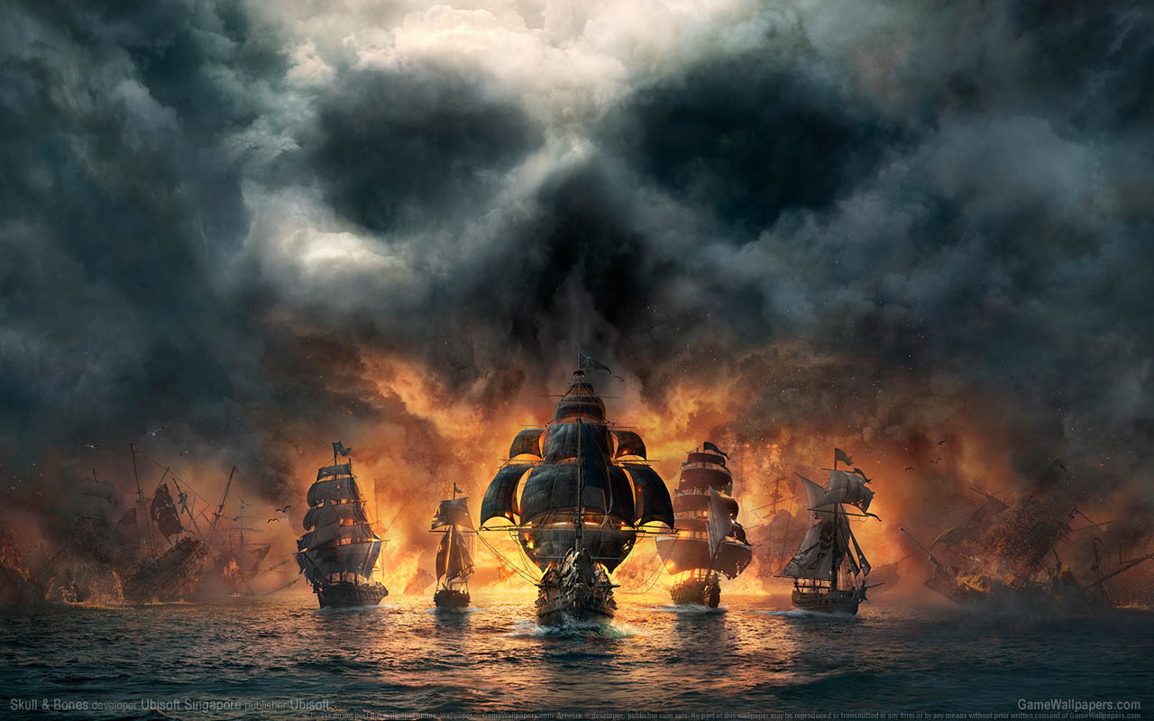 Skull & Bones achtergrond 01 1280x800