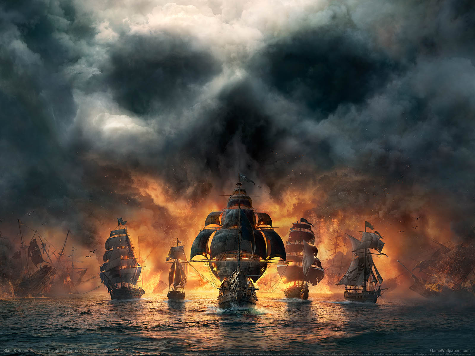 Skull & Bones achtergrond 01 1600x1200