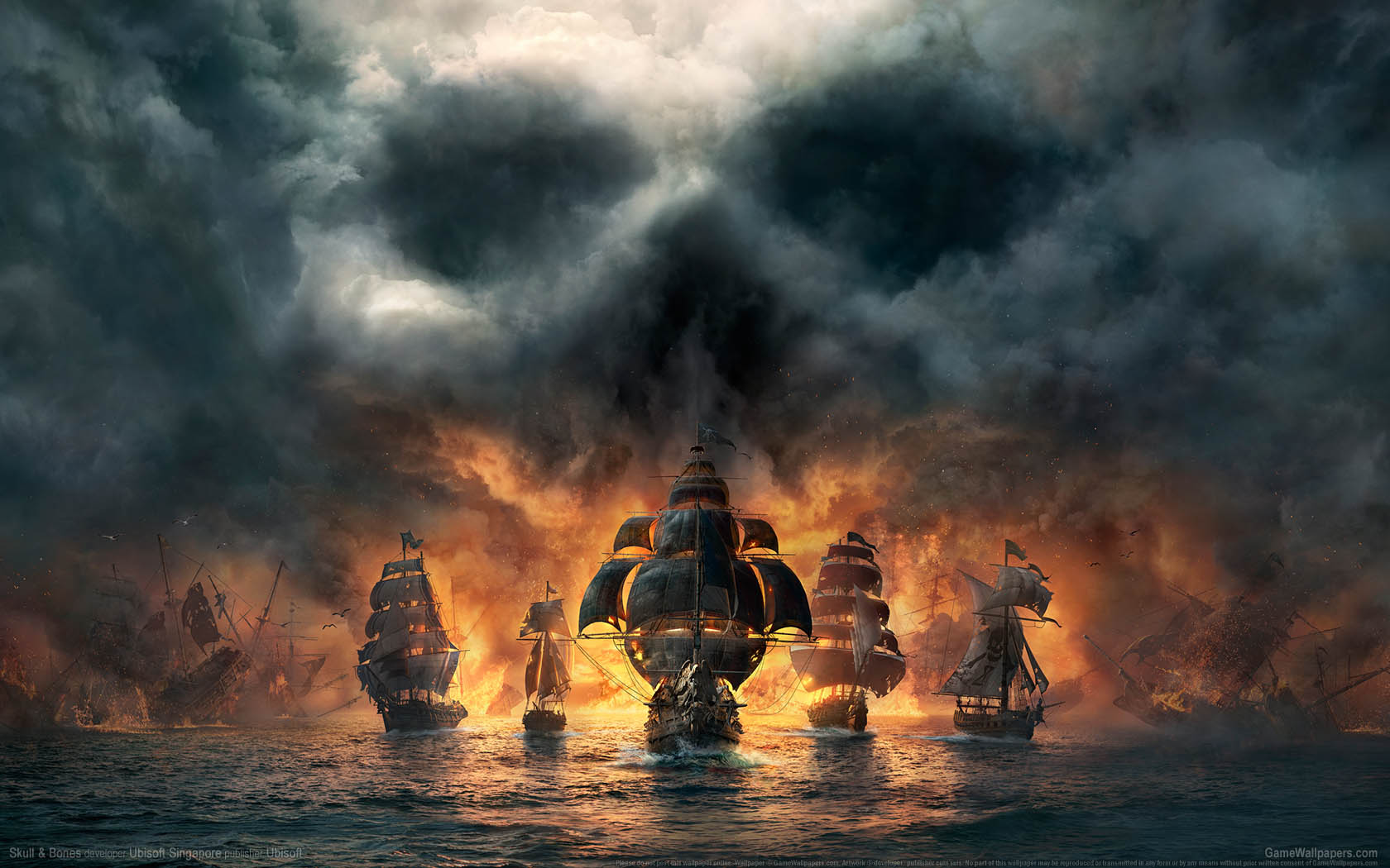 Skull & Bones achtergrond 01 1680x1050