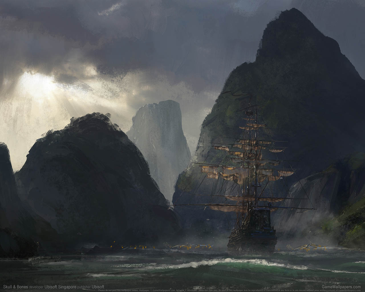 Skull & Bones achtergrond 04 1280x1024