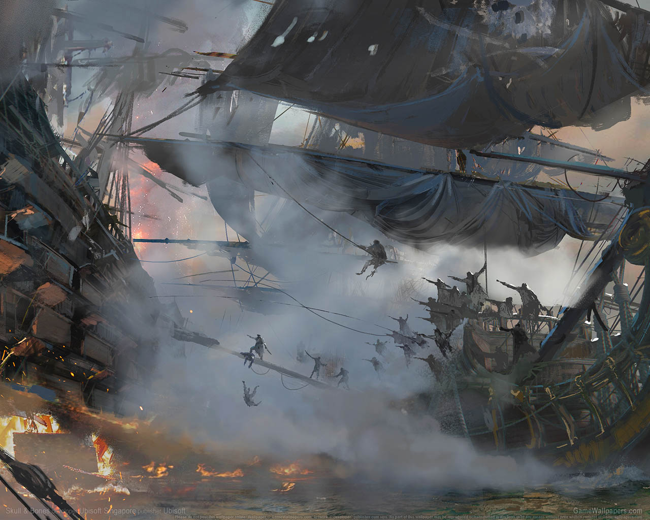 Skull & Bones achtergrond 05 1280x1024