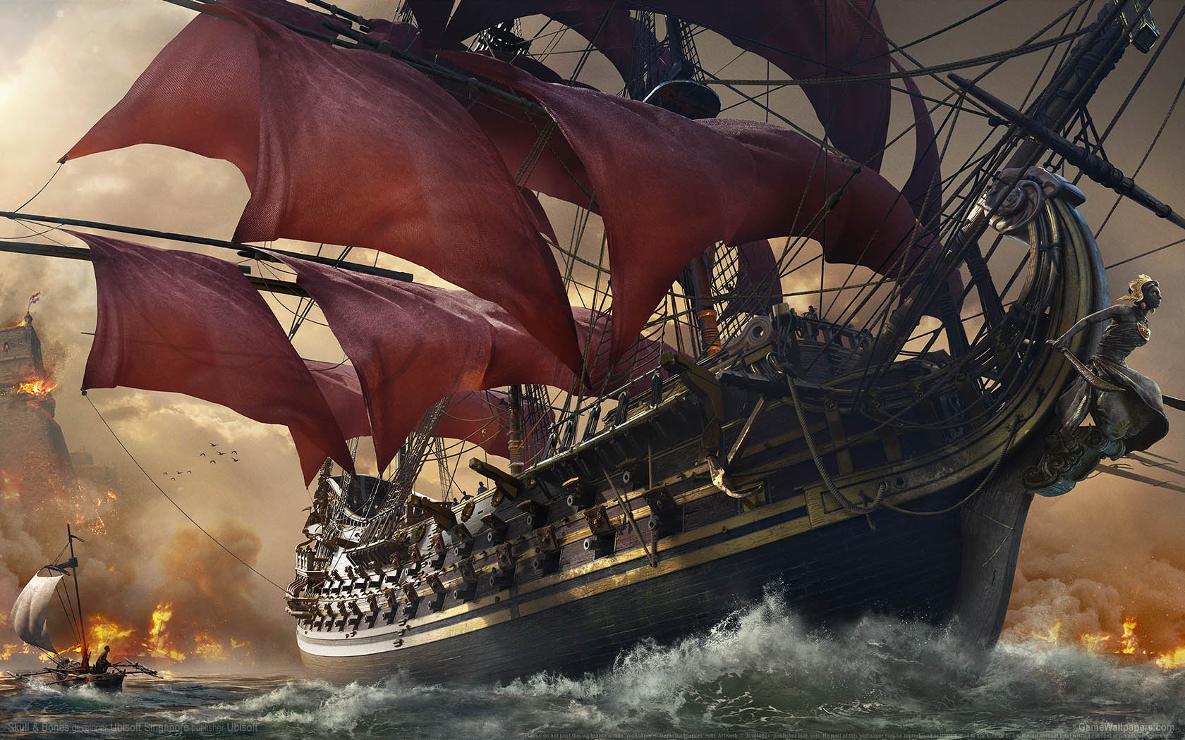 Skull & Bones achtergrond 06 1680x1050