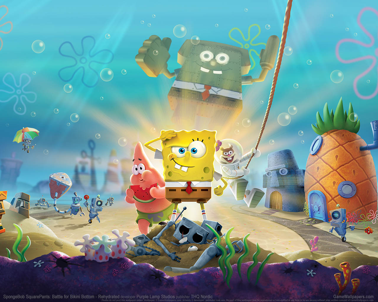 SpongeBob SquarePants%3A Battle for Bikini Bottom - Rehydrated achtergrond 01 1280x1024