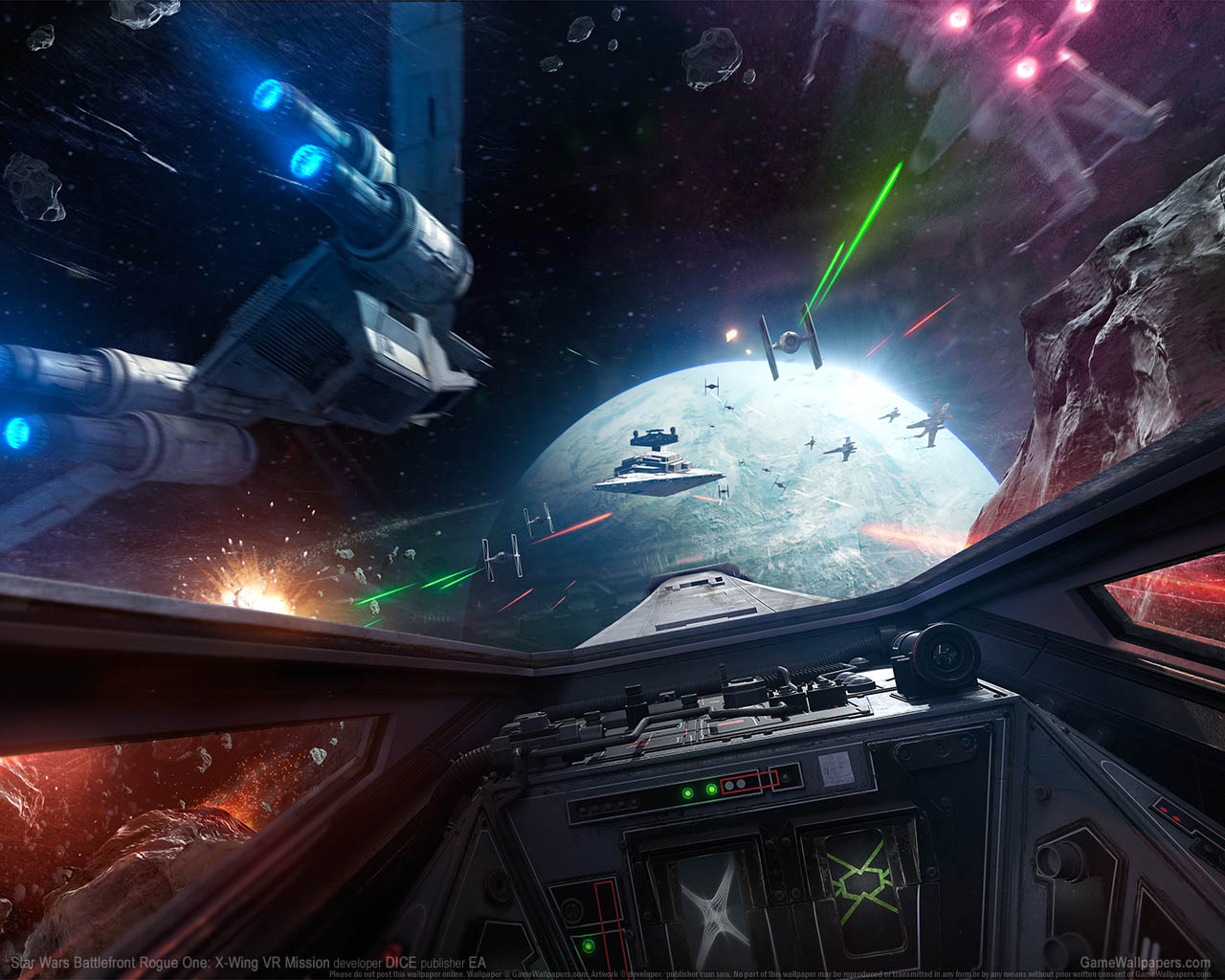 Star Wars Battlefront Rogue One: X-Wing VR Mission wallpaper 01 1280x1024
