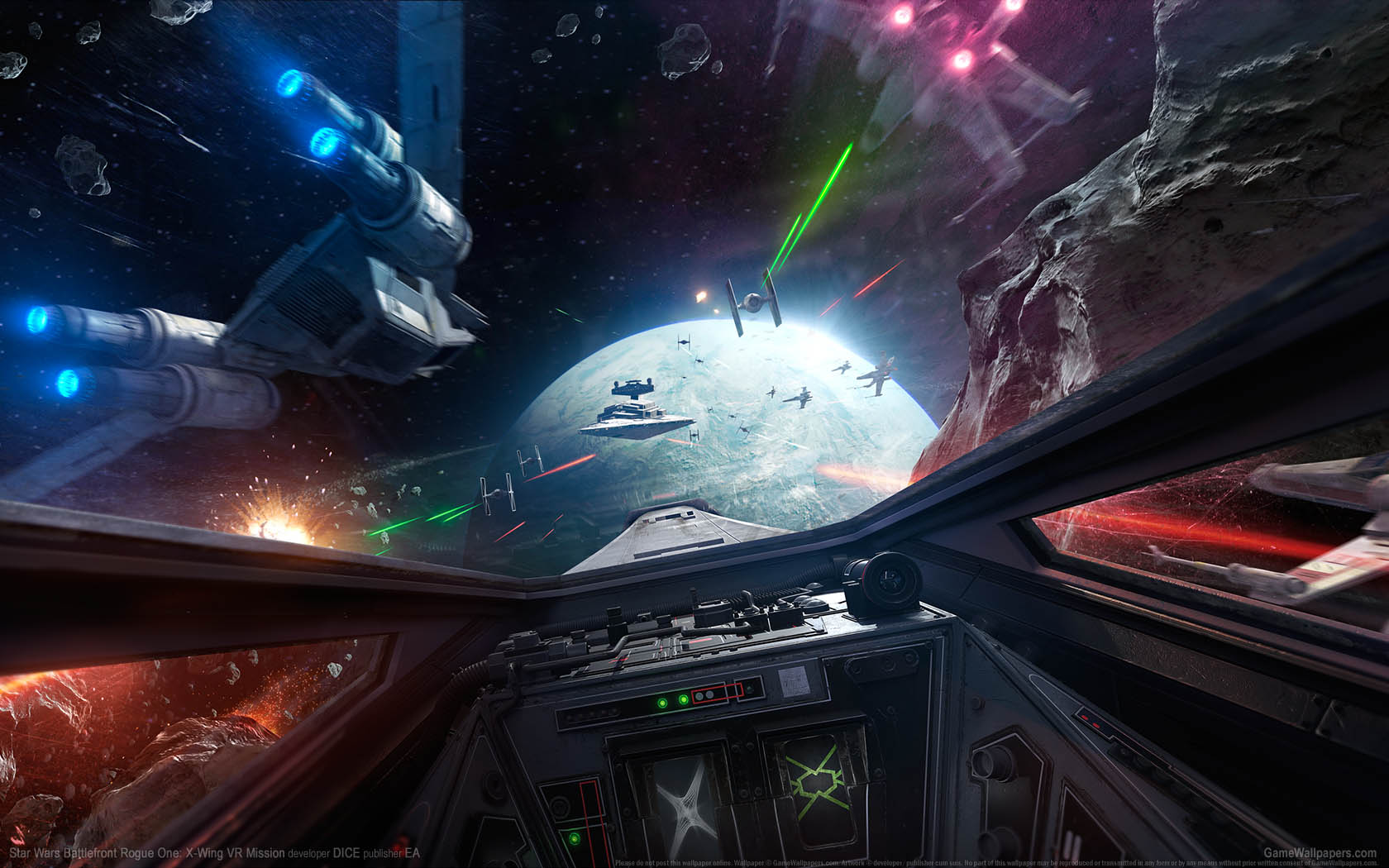 Star Wars Battlefront Rogue One: X-Wing VR Mission fondo de escritorio 01 1680x1050