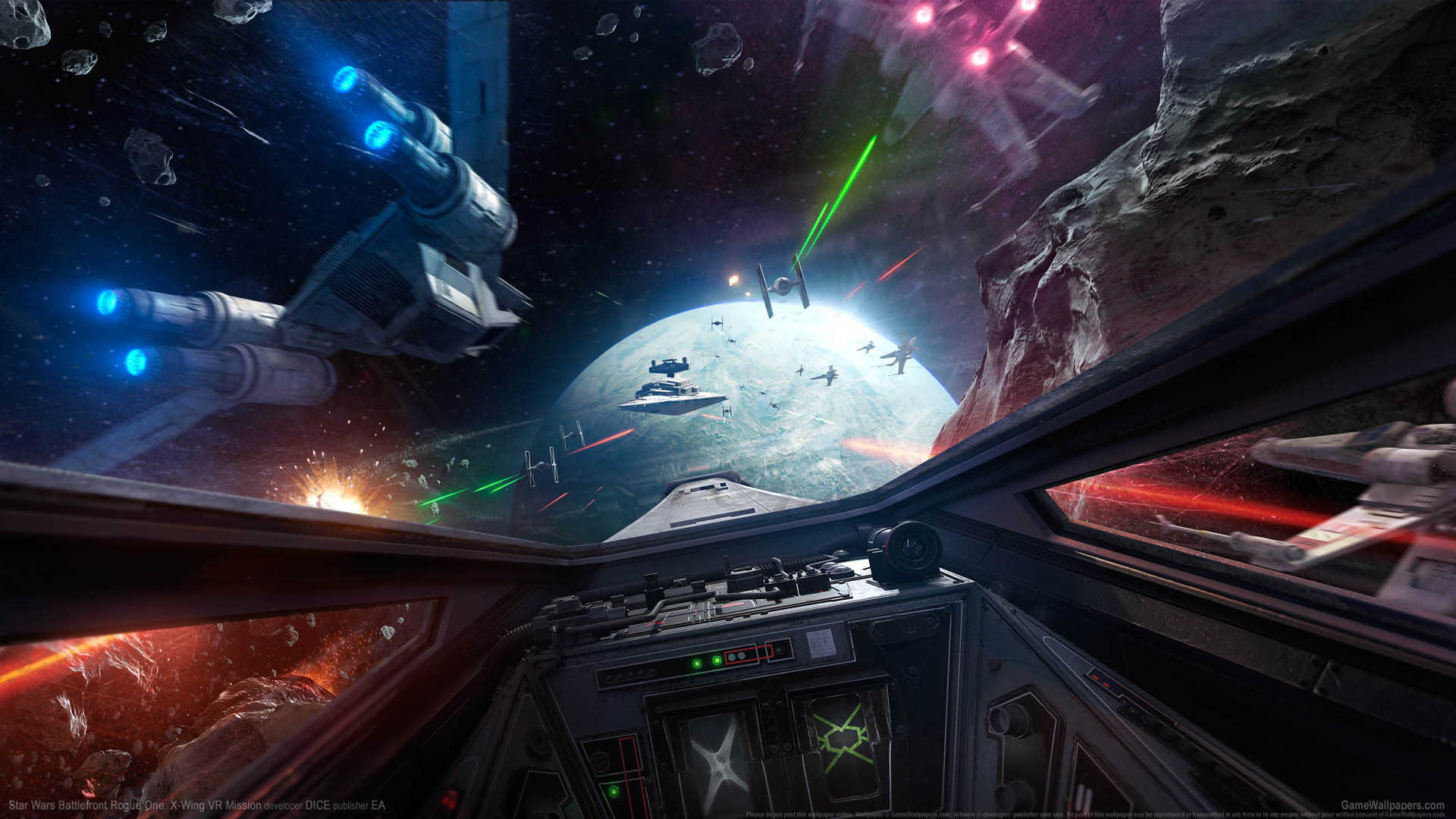 Star Wars Battlefront Rogue One: X-Wing VR Mission fond d'cran 01 1920x1080