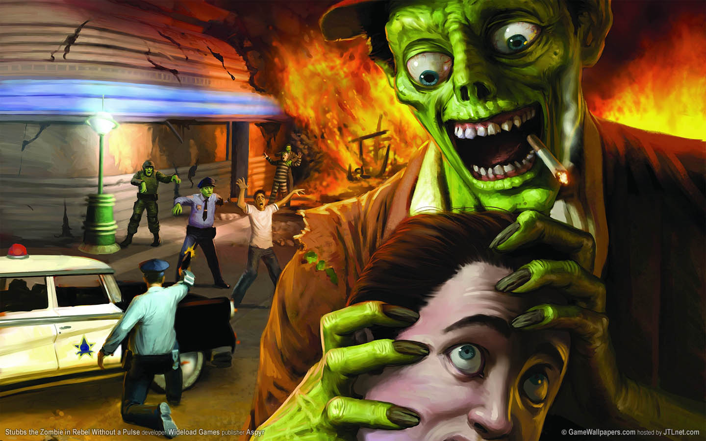 Stubbs the Zombie in Rebel Without a Pulse achtergrond 01 1440x900