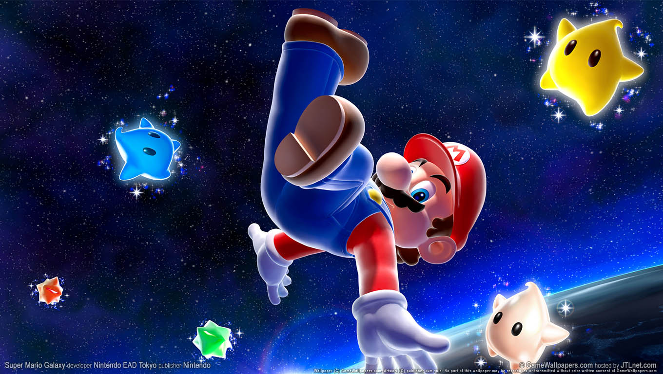 Super Mario Galaxy wallpaper 01 1360x768