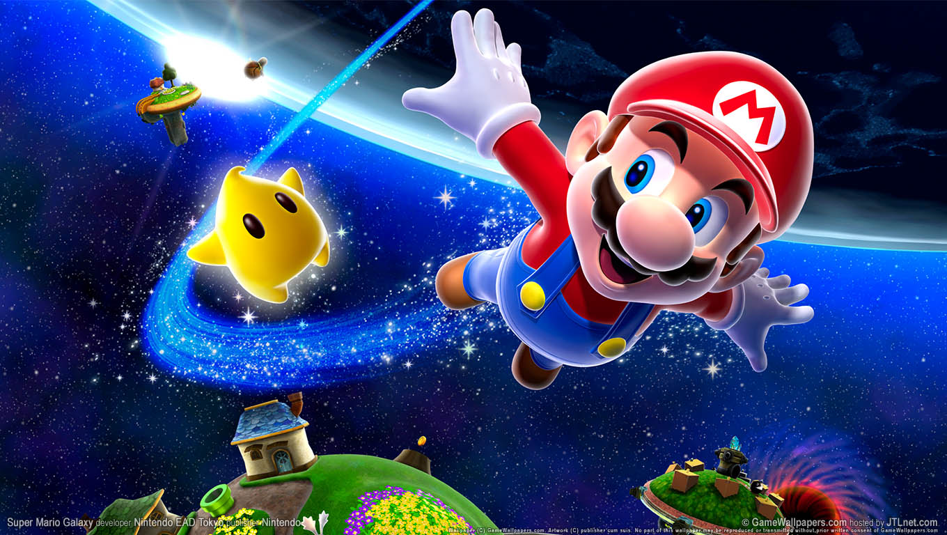 Super Mario Galaxy wallpaper 02 1360x768