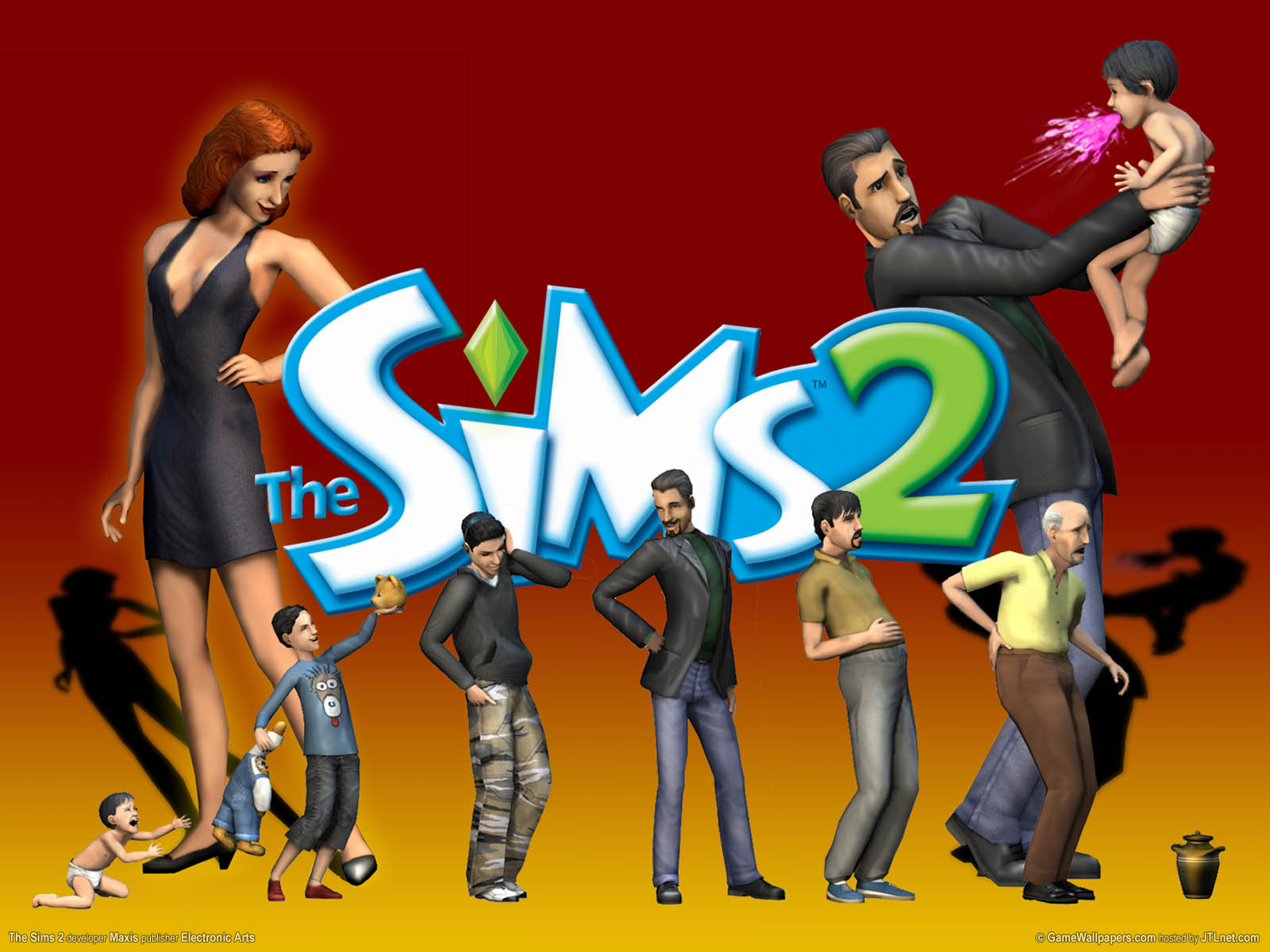 The Sims 2 achtergrond 01 1600x1200
