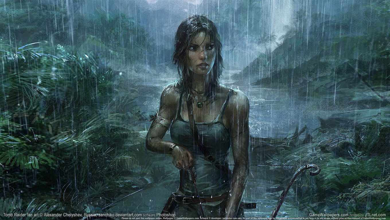 Tomb Raider fan art Hintergrundbild 01 1360x768