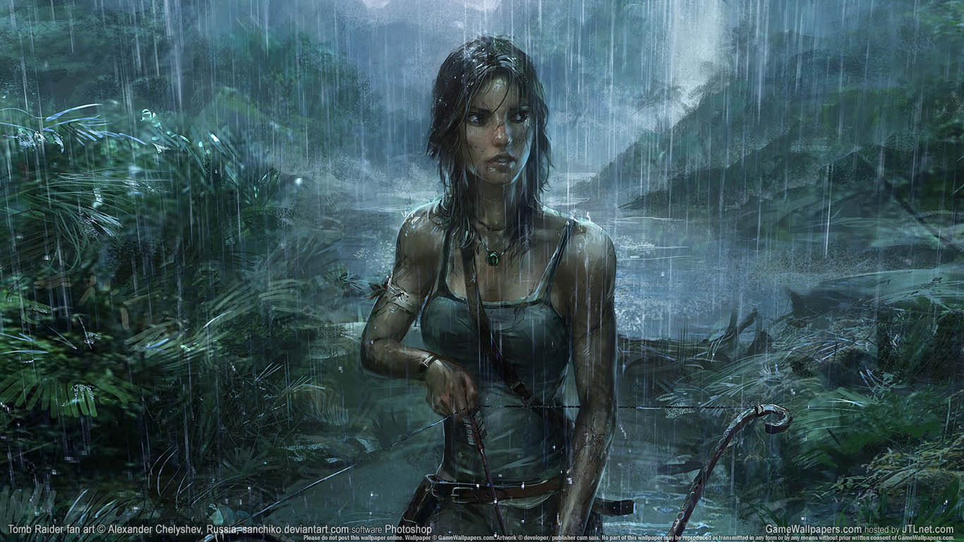 Tomb Raider fan art Hintergrundbild 01 1366x768
