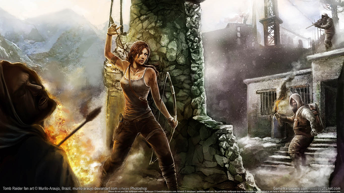 Tomb Raider fan art Hintergrundbild 02 1366x768