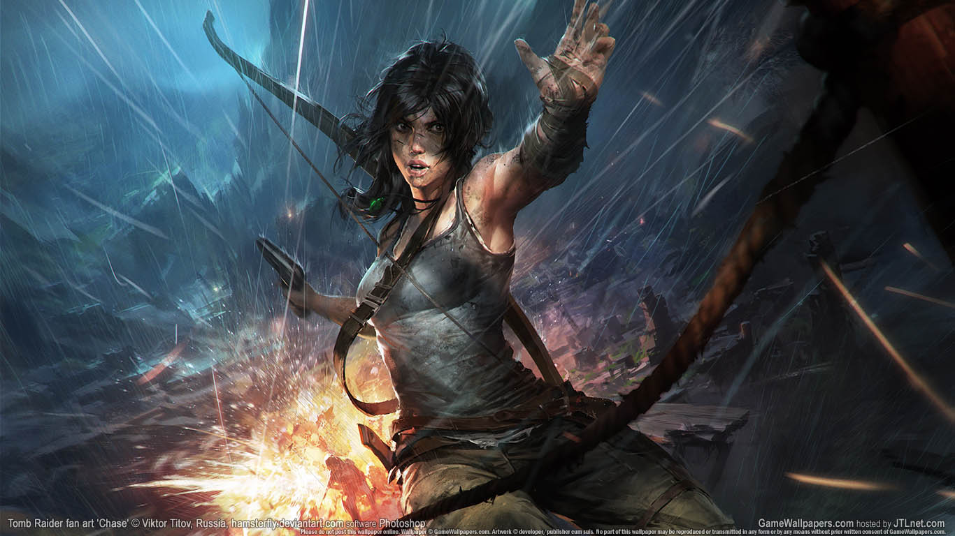 Tomb Raider fan art achtergrond 04 1366x768