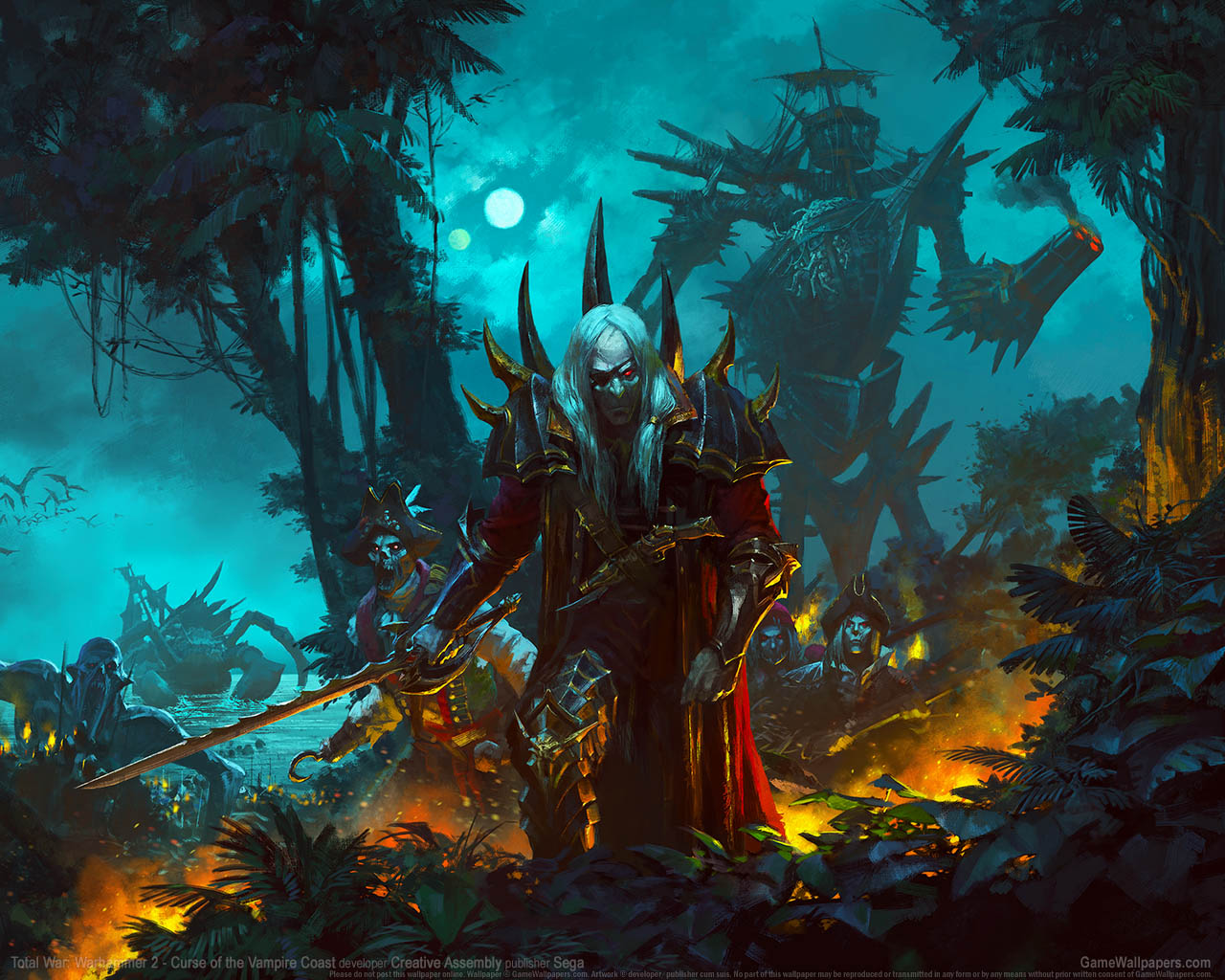 Total War: Warhammer 2 - Curse of the Vampire Coast achtergrond 01 1280x1024