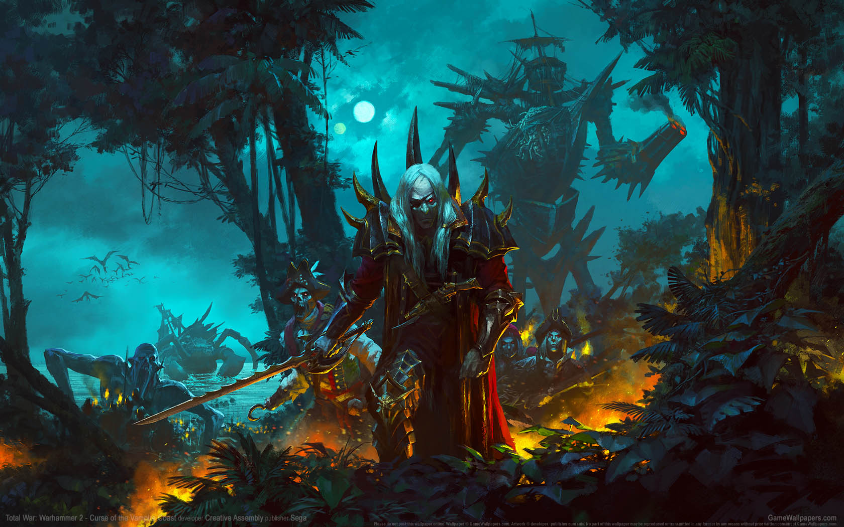 Total War: Warhammer 2 - Curse of the Vampire Coast achtergrond 01 1680x1050