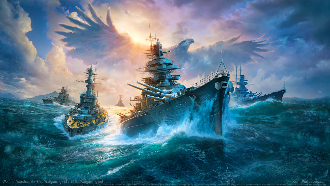 World of Warships fond d'cran 18 1360x768