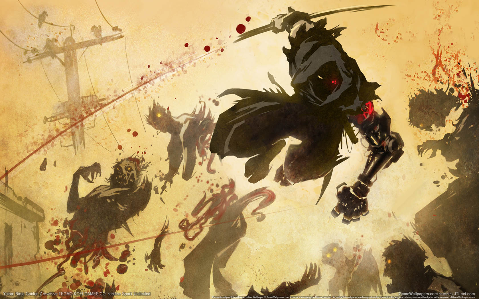 Yaiba: Ninja Gaiden Z achtergrond 01 1680x1050