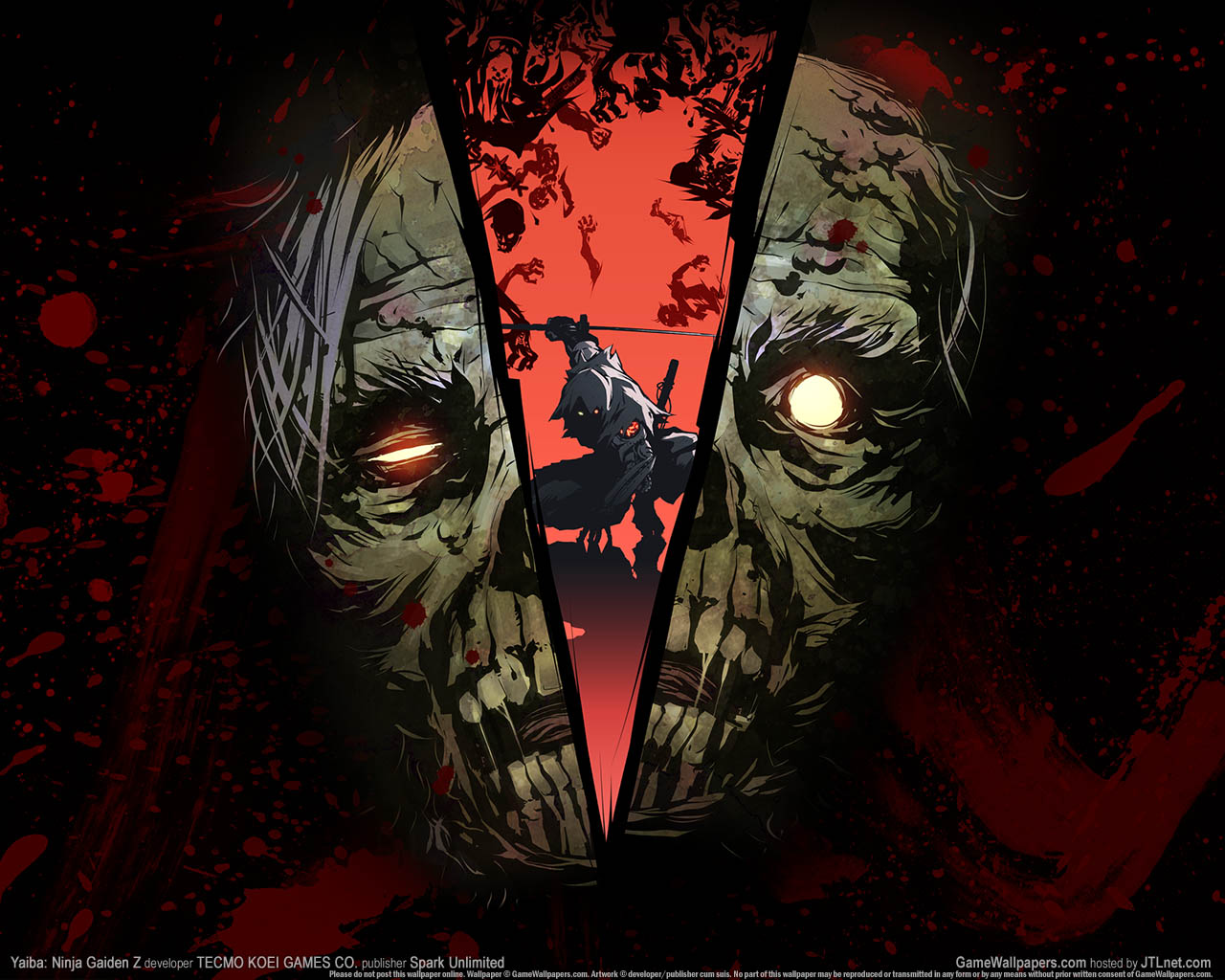 Yaiba: Ninja Gaiden Z achtergrond 02 1280x1024