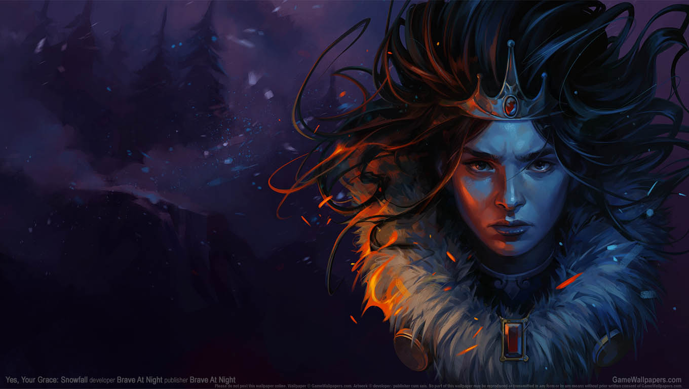 Yes, Your Grace: Snowfall wallpaper 01 1360x768