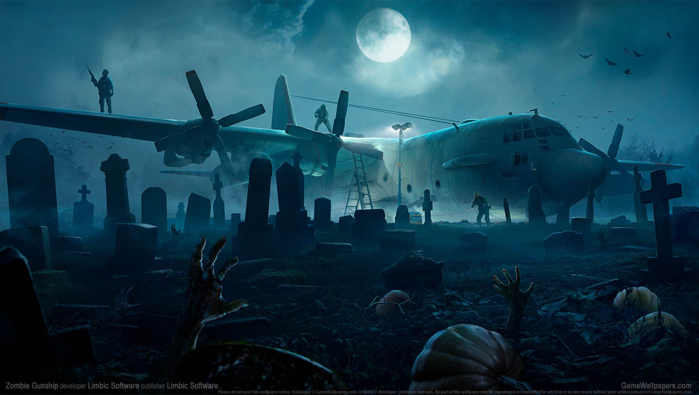 Zombie Gunship achtergrond 01 1360x768