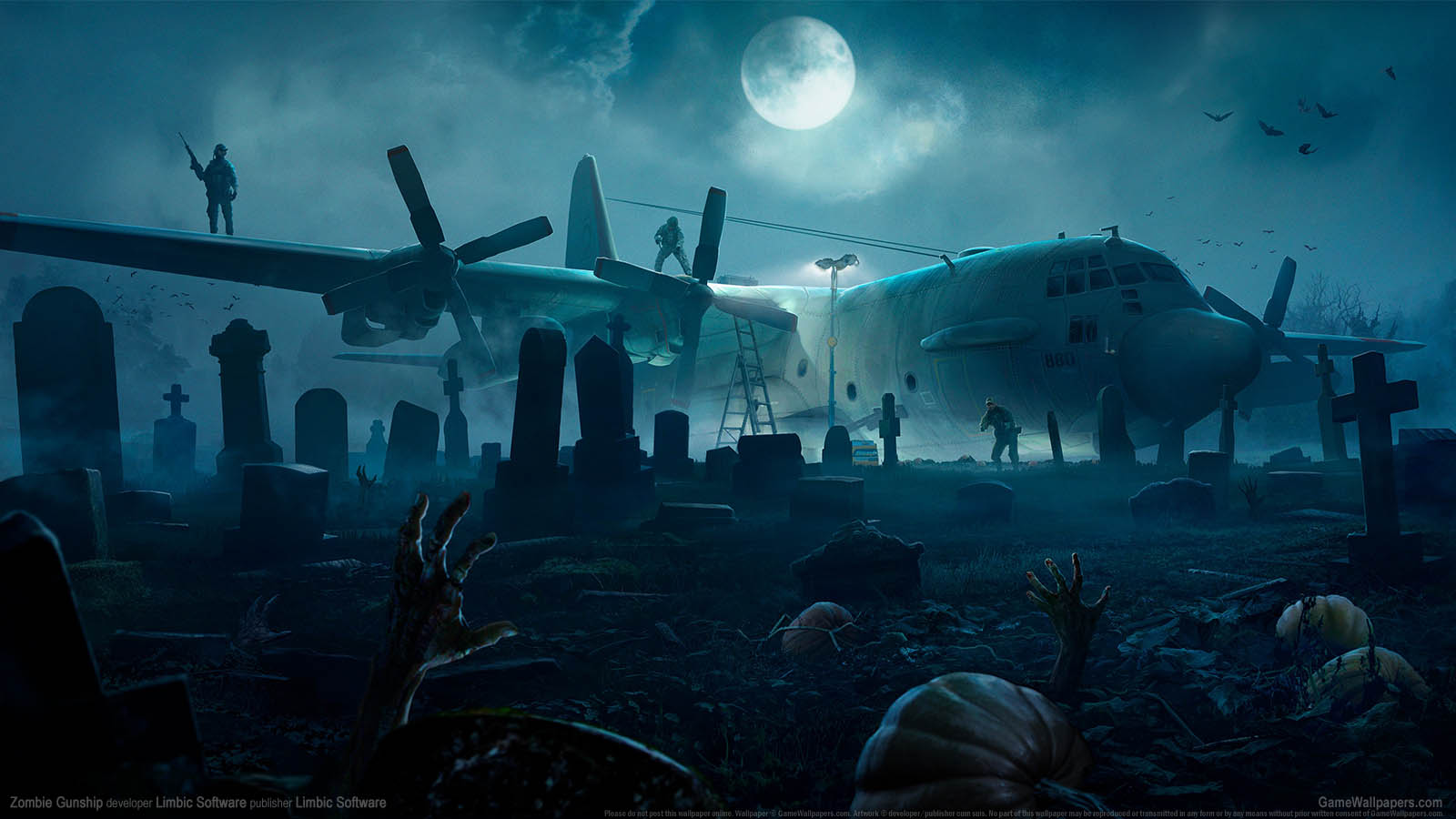 Zombie Gunship achtergrond 01 1600x900