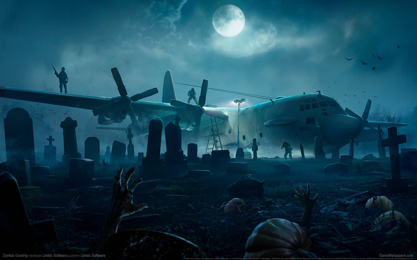 Zombie Gunship achtergrond 01 1680x1050